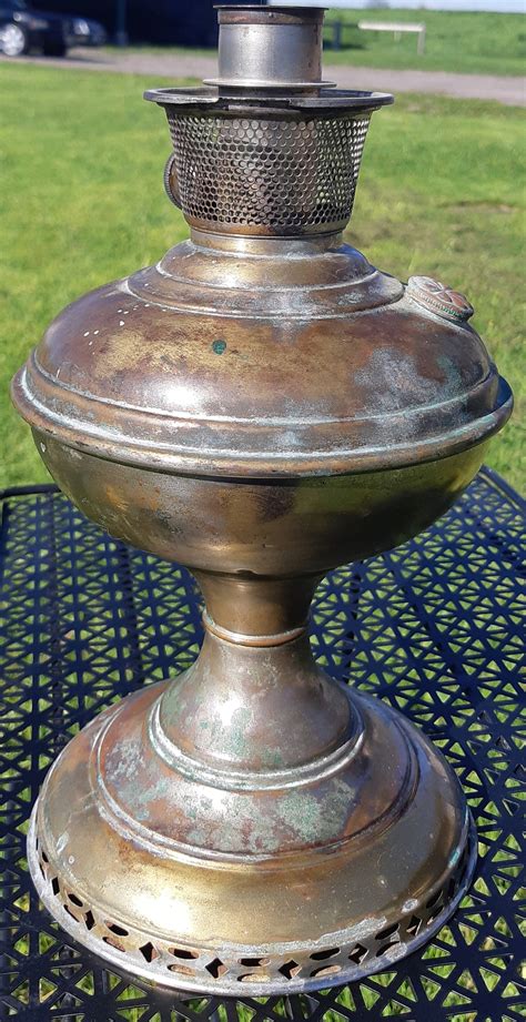 Antique Aladdin Model 6 Brass Oil Lamp Font And Burner Part Etsy