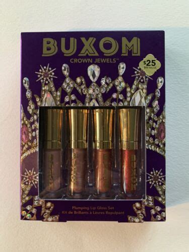 Buxom Crown Jewels 4 Piece Plumping Lip Gloss Set 07 Fl Oz Each Ebay