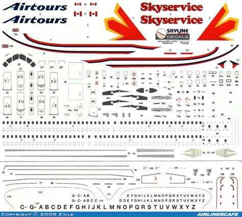 Skyline Decals Airbus A320 220 Airlinercafe