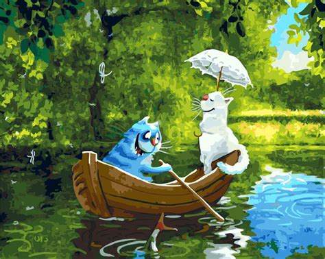 Картины по номерам с синими котами Ирины Зенюк — новинки в интернет ...