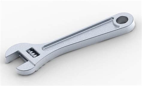 Stylish Adjustable Wrench D Model D Printable Cgtrader