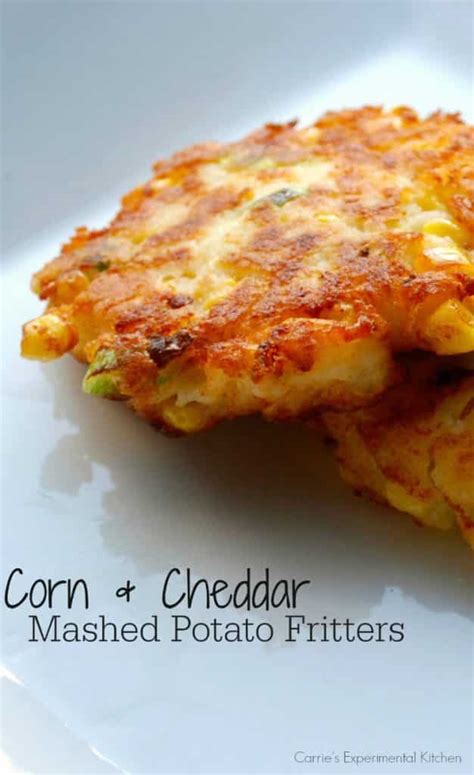 Corn Cheddar Mashed Potato Fritters