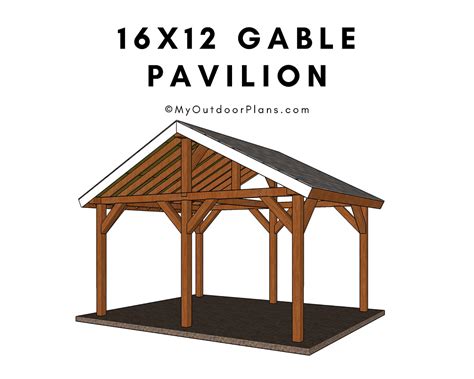 16x12 Gable Pavilion Plans