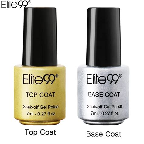 Elite Gel Varnish Set Ml Base Coat Ml Top Coat Foundation For Uv