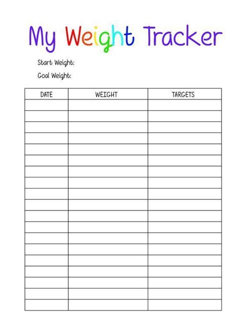 Printable Optavia Tracking Sheets