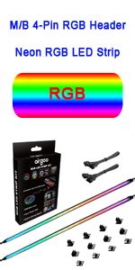 Amazon Airgoo Neon Rgb Led Strip For Pc Leds X Inch Rgb