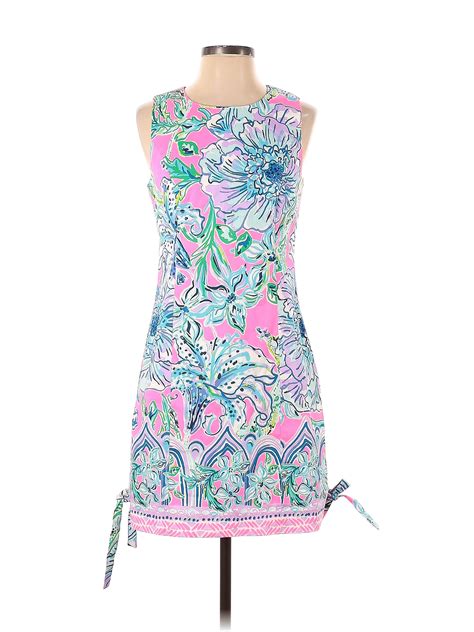 Lilly Pulitzer Multi Color Pink Casual Dress Size 2 60 Off Thredup