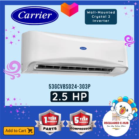 Carrier Crystal Inverter Split Type Wall Mounted Air Conditioner Eco