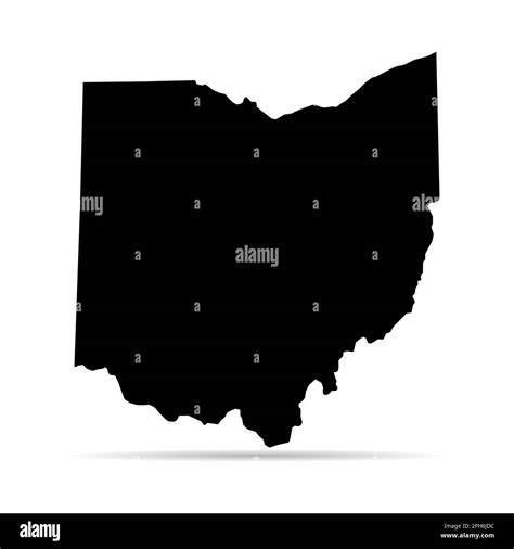 Ohio map shape, united states of america. Flat concept icon symbol ...