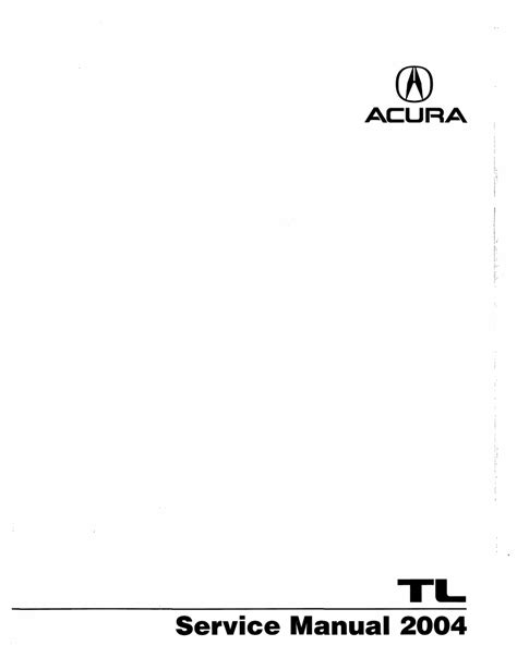 ACURA TL 2004 SERVICE MANUAL Pdf Download | ManualsLib