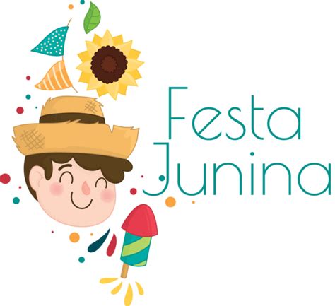 Festa Junina Party Hat Logo Cartoon For Brazilian Festa Junina For