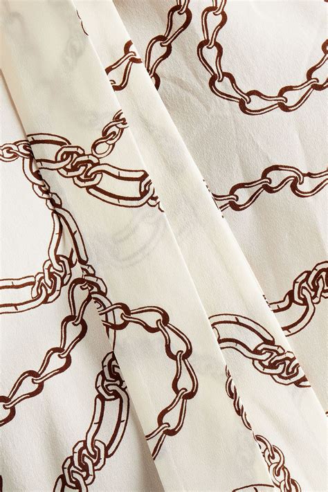 Veronica Beard Remi Pussy Bow Printed Silk Blend Crepe De Chine Blouse The Outnet