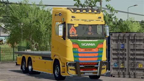 Scania S V Flatbed V Fs Mod Farming Simulator Mod