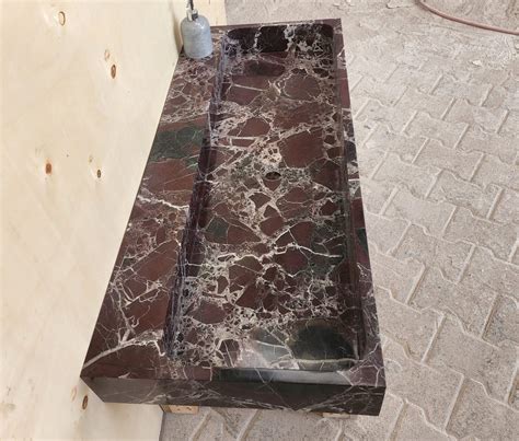 Rosso Levanto Marble Sink Wall Hanging Marble Sink Special Etsy