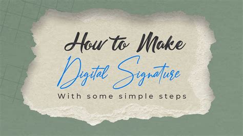 How To Make Digital Signature From Your Handwritten Signature Youtube