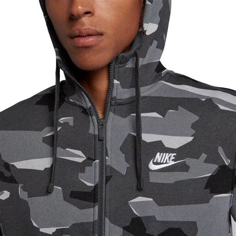 Hooded Sweatshirt Nike M Nsw Club Camo Hoodie Fz Bb