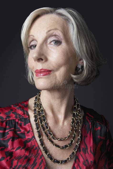 Wealthy Senior Woman Wearing Necklace Stock Image Image 31839113