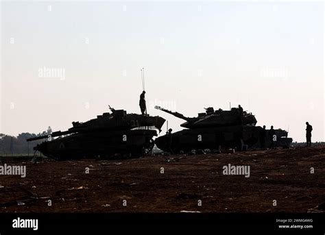 Sderot Israel 25th Feb 2024 Israeli Troops Are Seen Near The Border