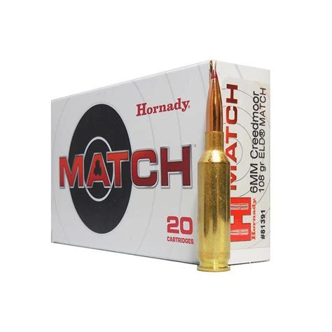 Ammo 6mm Creedmoor 108gr Hornady Eld M