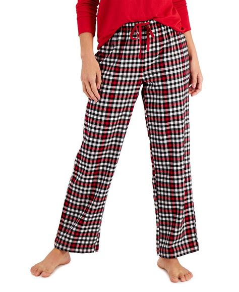 Charter Club Womens Yarn Dyed Flannel Plaid Pajama Pants Created For