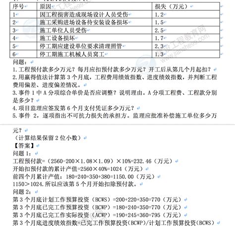 2022年监理工程师土建案例考试试题及答案第六题（补考）