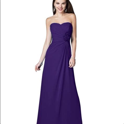 Alfred Angelo Strapless Sweetheart Purple Dress Purple Bridesmaid