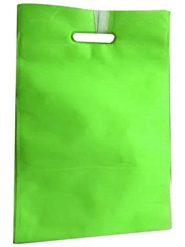 Plain Green D Cut Non Woven Bag For Shopping At Rs 136 Kg In Ghatal