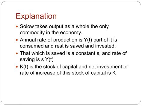 Solow Model Of Growth Ppt