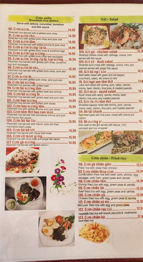 Menu At Nh H Ng Vietnam Restaurant Chicago