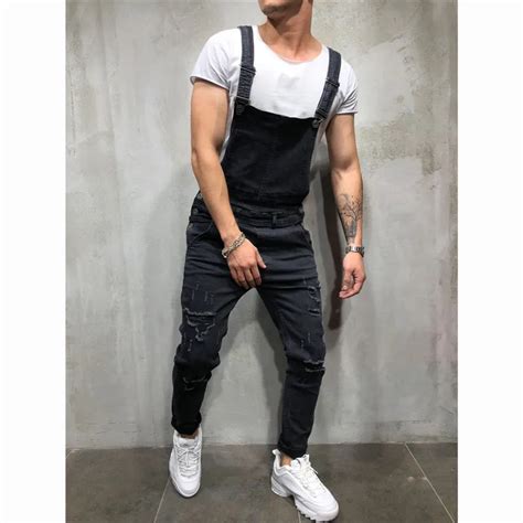 Sale Moruancle Fashion Mens Ripped Jeans Jumpsuits Hi Street