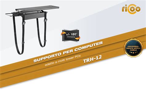 Ricoo Supporto Pc Staffa Trh Computer Sotto Scrivania Casse Work