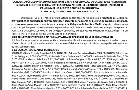 Concurso da Polícia Civil Confira os resultados provisórios da prova