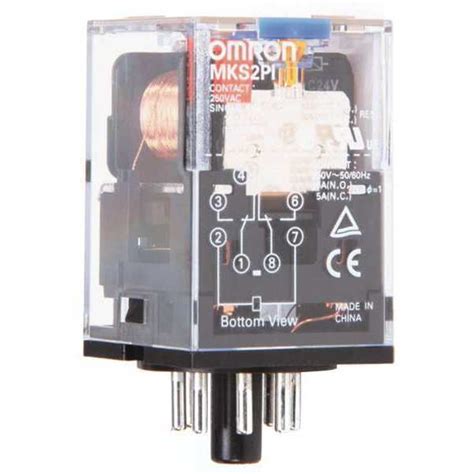 Omron General Purpose Relay 24v Dc Coil Volts Octal 8 Pin Dpdt