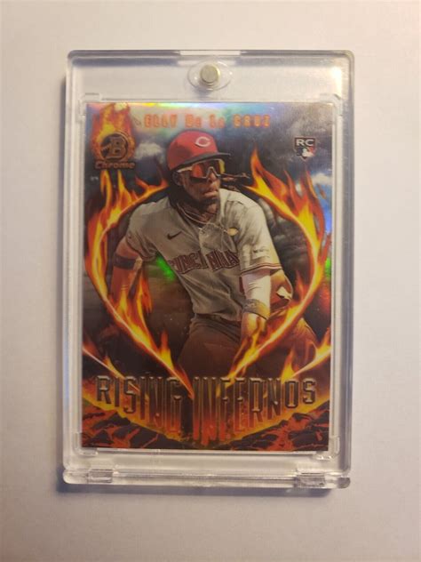 Bowman Chrome Elly De La Cruz Rc Rising Infernos Refractor Ri