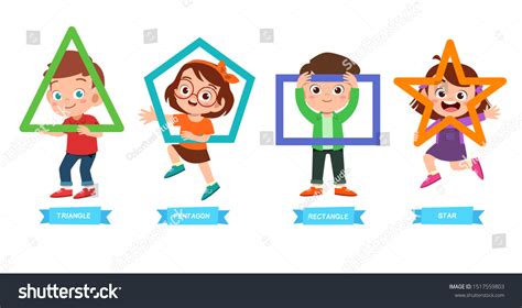 Cute Kids Learn Basic Shape Math Stock Vector (Royalty Free) 1517559803 ...