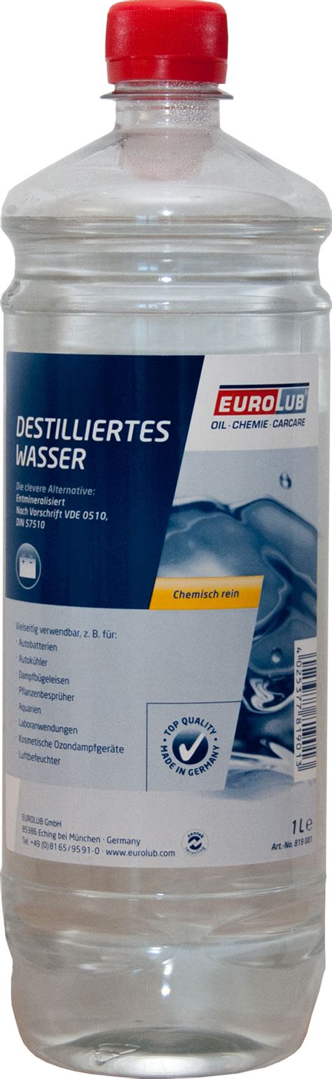 EUROLUB Destilliertes Wasser 1l Destilliertes Wasser Handpflege