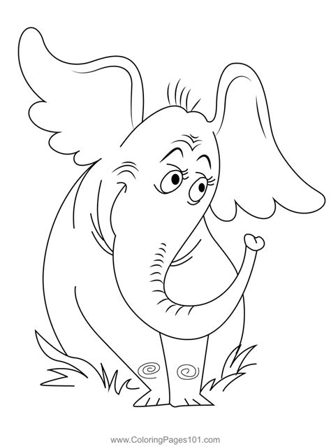 Horton Hears Coloring Page for Kids - Free Horton Hears a Who! Printable Coloring Pages Online ...