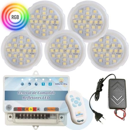 Compre Agora Iluminacao Refletores Piscina Refletor Led Light Tech Rgb