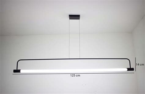 Lustre Pendente Slim Tubular T Cm Preto Iluminamundo