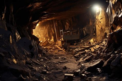 Premium Ai Image Interior Of An Old Abandoned Mine In The Carpathians