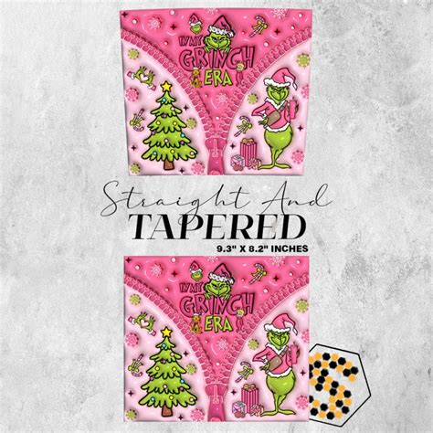 3D Christmas Grinch And Tree Inflated Tumbler Wrap SVGbees