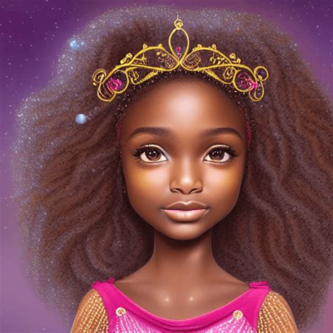 Beautiful K Dark Brown Skin Disney Princess Vector Creative Fabrica