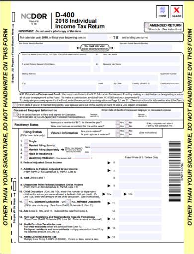 Free Income Tax Forms In Pdf Excel