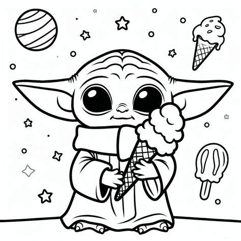 Dibujos De Beb Yoda Para Colorear Kleur V Kind