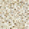 Apollo Tile Mingles 11 6 In X 11 6 In Glossy Beige Glass Mosaic Wall