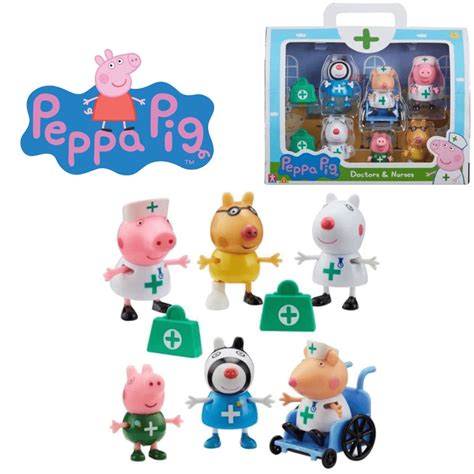 Kit Mini Bonecos Peppa Pig M Dicos E Enfermeiros Sunny Submarino