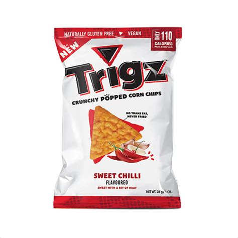 Trigz Sweet Chilli Crunchy Popped Chips 24 X 28g Trigz Chips