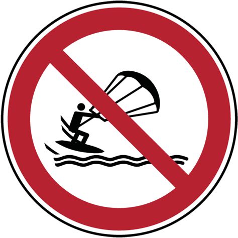 Panneau Interdiction de Faire du Kitesurf ISO 7010 OZC Signalétique