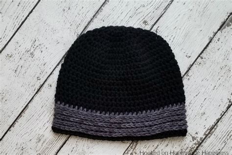 Easy Ribbed Beanie Crochet Pattern Hooked On Homemade Happiness