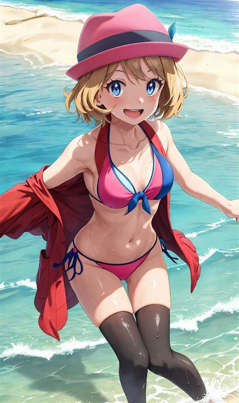 Rule 34 1girls Ai Generated Beach Black Socks Blonde Hair Blue Eyes